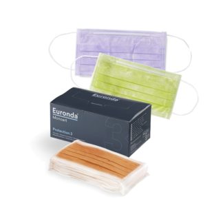 Маски EURONDA защита 3, трехслойные медицинские, 50шт