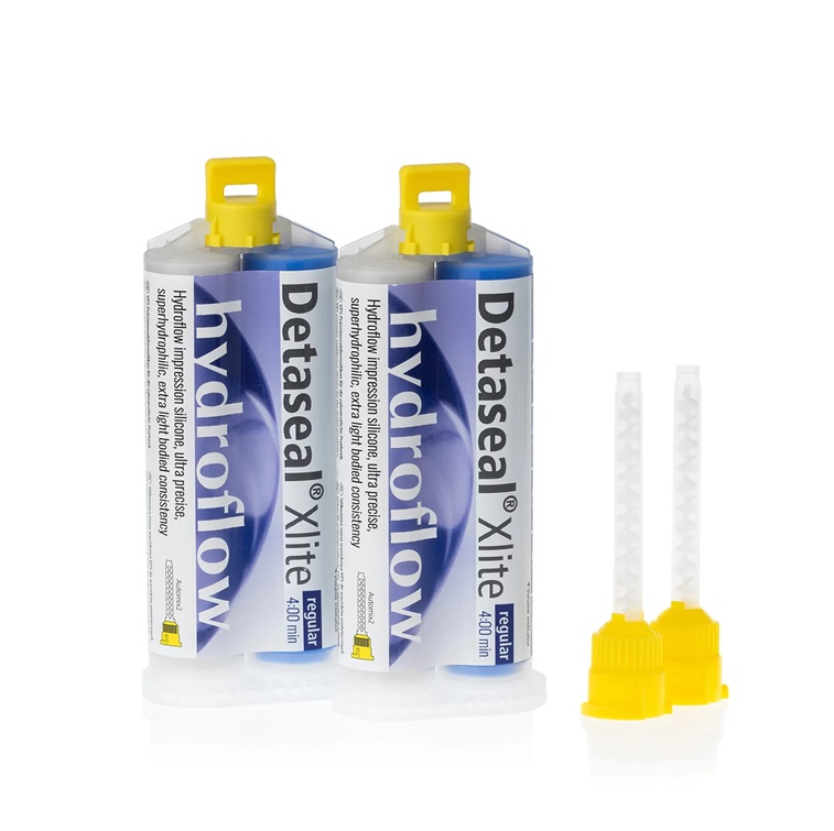 Detaseal hydroflow ХLite А-силикон корригирующая масса, супергидрофильный материал, 2 х 50мл, арт.02741