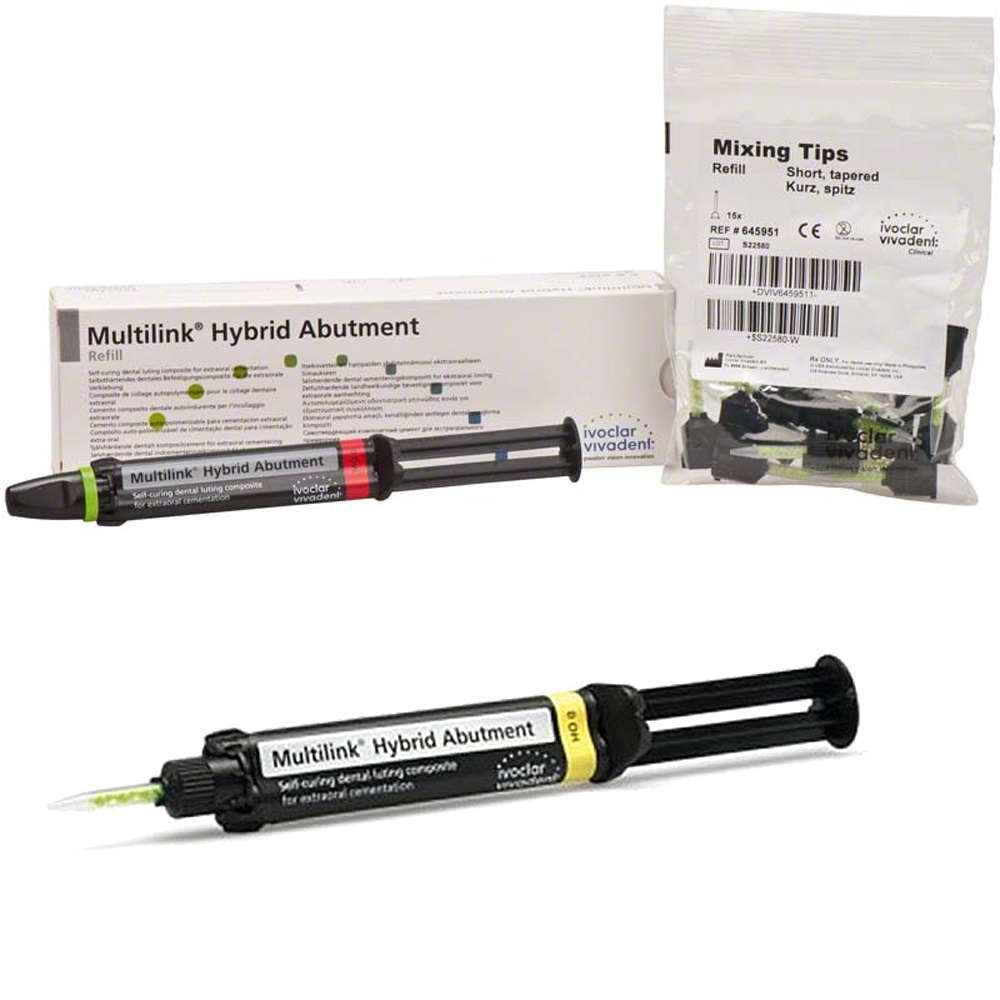 Multilink Hybrid Abutment Refill HO 0 (высокая опаковость) самотвердеющий композитный цемент Multilink Hybrid Abutment Refill HO 0 (высокая опаковость) самотвердеющий композитный цемент