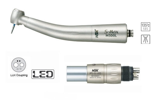 Комплект: турбинный наконечник S-Max M500L и быстросъемный переходник PTL-CL-LED со встроенной подсветкой LED (NSK, Япония) Комплект: турбинный наконечник S-Max M500L и быстросъемный переходник PTL-CL-LED со встроенной подсветкой LED (NSK, Япония)