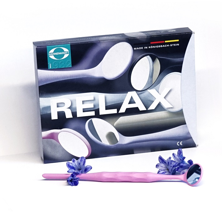 Ультраяркие родиевые зеркала с ручкой RELAX FS ULTRA цвет pink