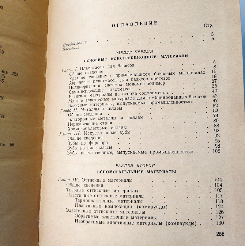 Материаловедение по стоматологии (оглавление)