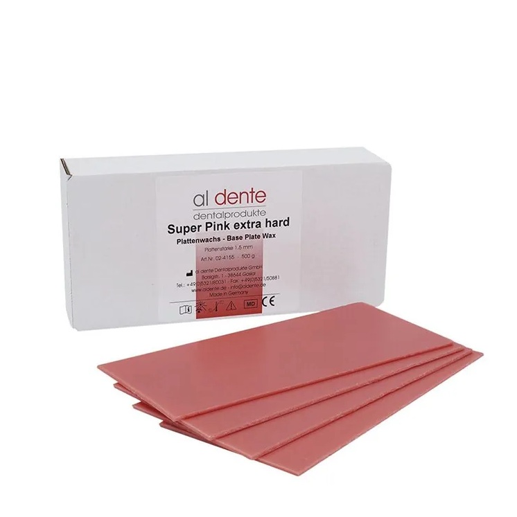 Воск для регистрации прикуса, extra pink, super-hard, AL DENTE, 1.5 мм, 500 г