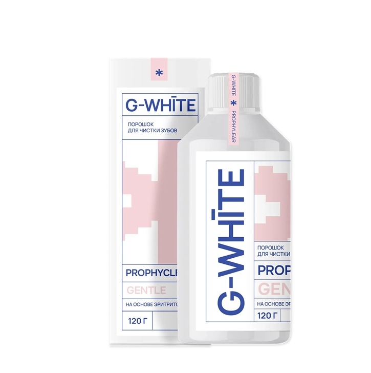 Порошок для профессиональной гигиены полости рта G-WHITE PROPHYCLEAR GENTLE PLUS на основе эритритола